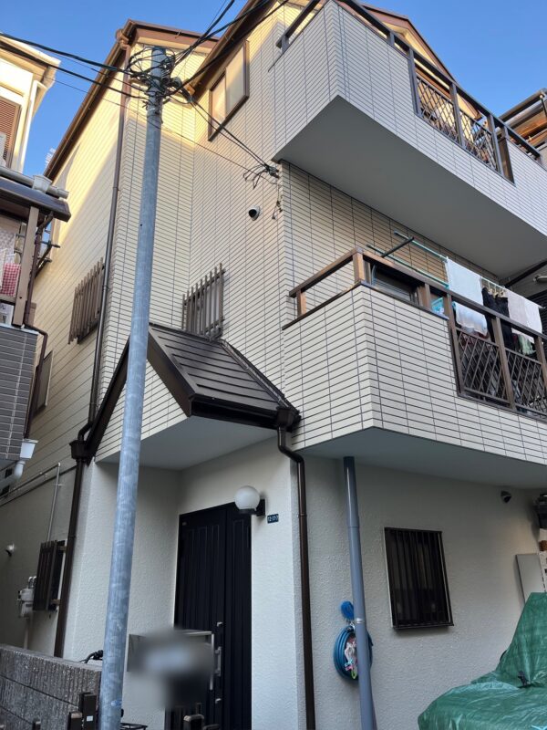 茨木市　屋根外壁塗装　ベランダ防水工事　施工事例