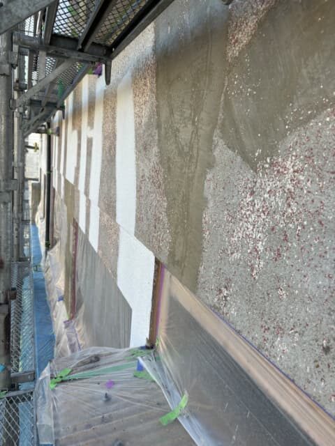 補修箇所　先行模様付け