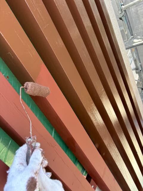 木部上塗り1回目