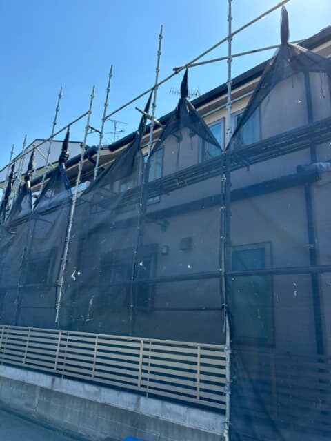 足場 台風養生