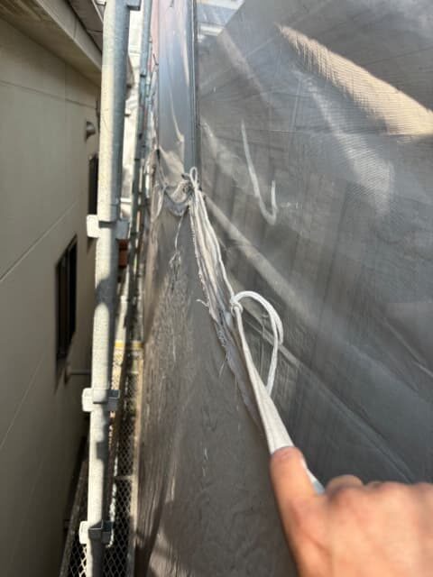 メッシュシート二重張り