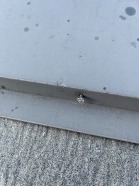 棟板金釘浮き
